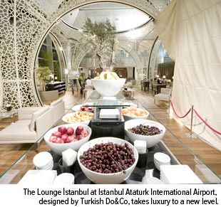 The Lounge Istanbul at Istanbul Ataturk International Airport, designed by Turkish Do&Co, takes luxuruy to a new level