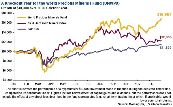 A knockout year for the World Precious mETALS fUND UNWPX