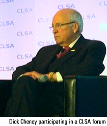 Dick Cheney participating in a CLSA forum