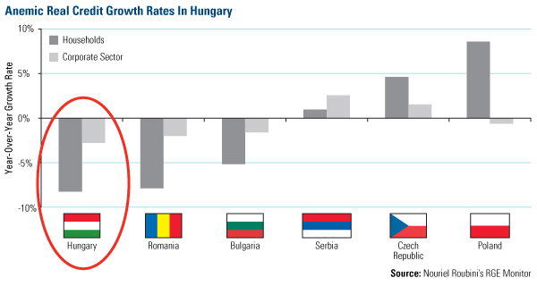 Anemic Real Credit Growth Rates in Hungary