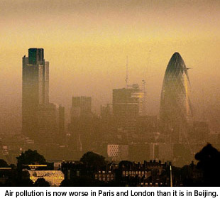 Air Pollution is now worse in Paris and London than it is in Beijing