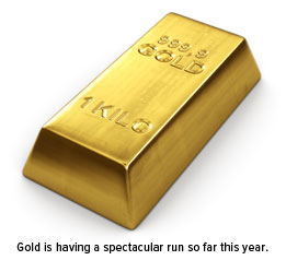 Gold is having a spectacular run so far this year.
