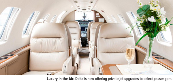 Luxury in the air: delta is now offering private jet upgrades to select passengers