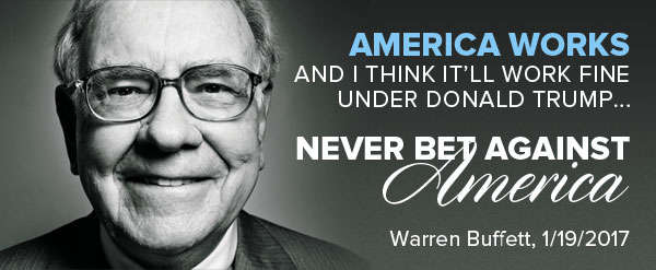 America works and I think it'll work fine under donald trump... never bet against America. Warren Buffett 