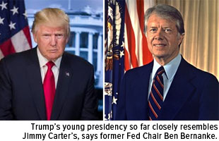 Trump's young presidency closely resembles Jimmy Carter's