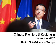 Chinese Premiere Li Keqiang in Brussels in 2012