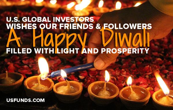 U.S. Global Investors wishes our friendss & followers a Happy Diwali filled with light and prosperity