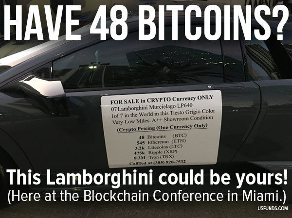 Have 48 bitcoins this lamborghini could be yours