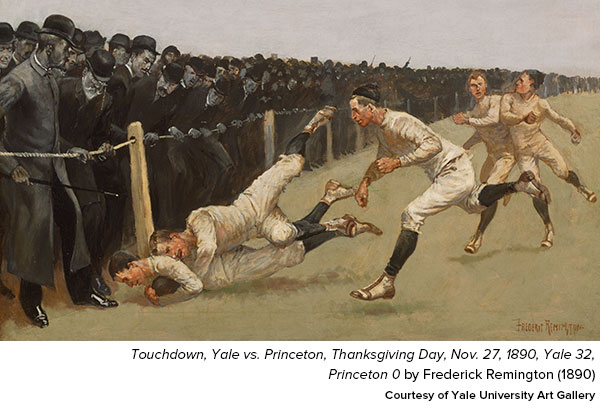Touchdown, Yale vs. Princeton, Thanksgiving Day, Nov. 27, 1890, Yale 32