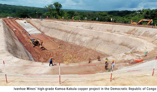 Ivanhoe Mines' high-grade Kamoa-Kakula copper project in the Democratic Republic of Congo