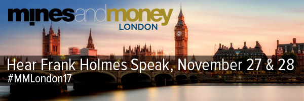 Hear Frank Holmes Speak November 27 and 28 at Mines and Money London