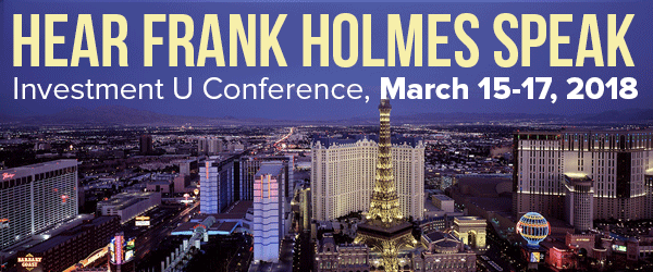 Frank Holmes at the Investment U conference in Las Vegas