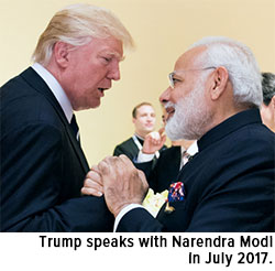 Trump and Modi 2017