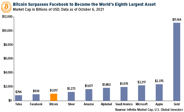 Bitcoin surpasses facebook to become the worlds eighth largest asset