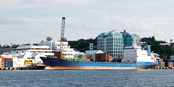 Bermuda shipping port container