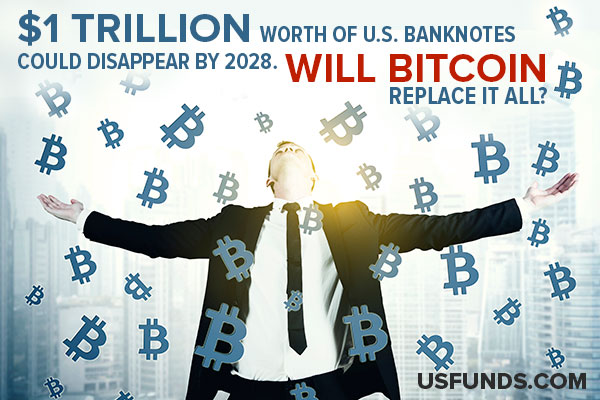 $1 trillion worth of u.s. banknotes could disappear by 2028. will bitcoin replace it all?