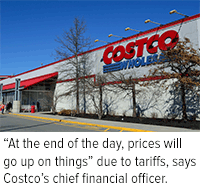 costco said it will pass the costs of tariffs onto consumers
