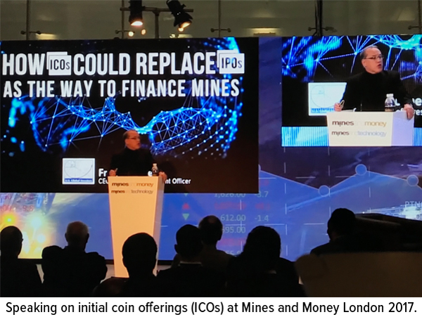 Frank Holmes speaking at Mines and Money Conference in London