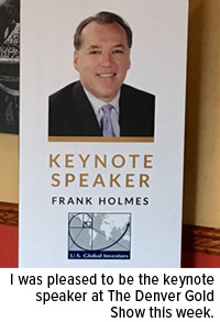 Frank Holmes keynote Speaker at The Denver Gold Show
