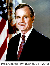 President George HW Bush 1924-2018