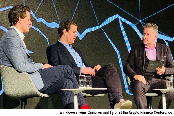 Winklevoss Twins at the Crypto Finance Conference in Switzerland January 2020 