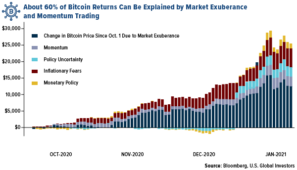 About 60% of Bitcoin returns can be explained by Market Exuberance and momentum trading