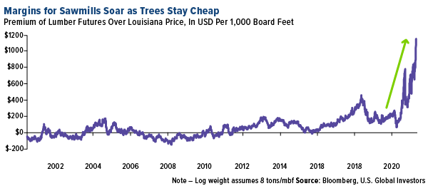 Margins for sawmills soar as trees stasy cheap