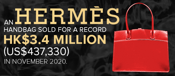 an hermes handbag sold for a record HK $3.4 million in november 2020
