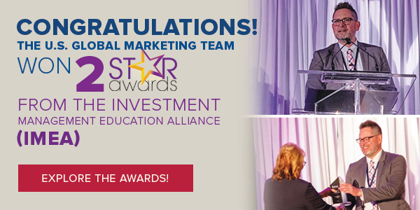 congratulations! the U.S. Global Marketing Team won 2 star awards from the investment management education alliance. IMEA