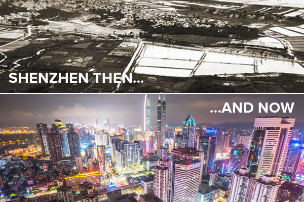 Shenzhen then and now.