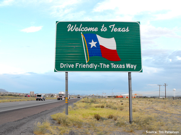 Welcome to Texas, drive friendly The Texas Way