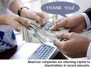 American companies are returning capital to shareholders in record amounts.