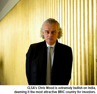 CLSA's Chris Wood is extremely bullish on India, deeming it the most attractive BRIC for investors.