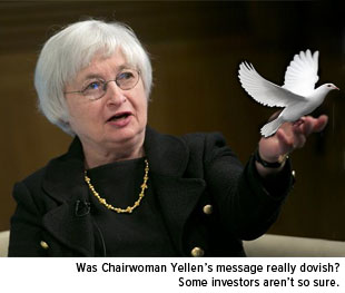 Was Chairwoman Yelen's message really dovish? Some investors aren't so sure.