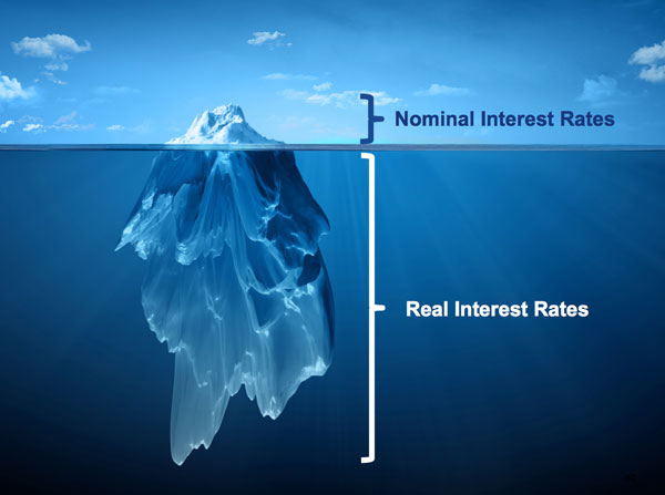 Iceberg, Nominal Interest Rates and Real Interest Rates