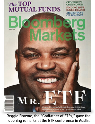 Reggie Browne, the Goldfather of ETFs, gave the opening remarks at the ETF conference in Austin.