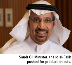 Saudi Oil Minister Khalid al-Falih pushed for product cuts