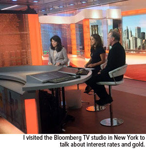 visited Bloomberg TV studio today rates gold