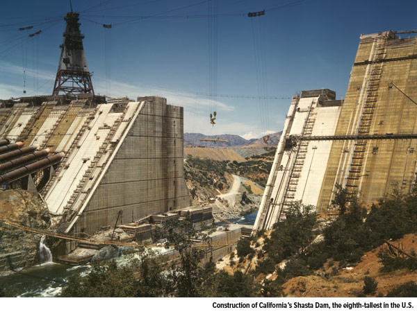 Construction Californias Shasta Dam