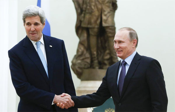 •	U.S. Secretary of State John Kerry on Thursday met with Russian President Vladimir Putin