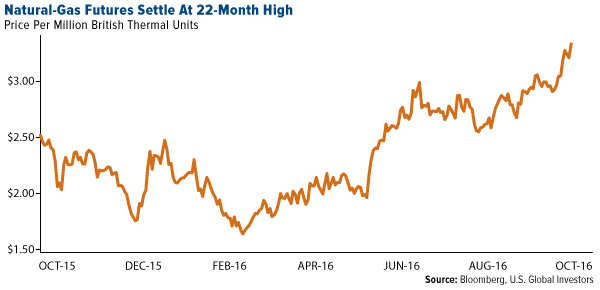 Natural-Gas Futures Settle At 22-Month High