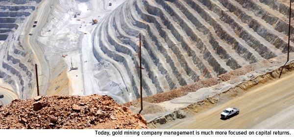 Today, gold mining company management is much focused on capital returns.