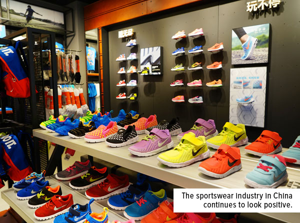 The sportswear industry in China continues to look positive.
