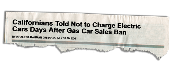 Californians Told Not To Charge ELectric Cars Days After Gas Car Sales Ban