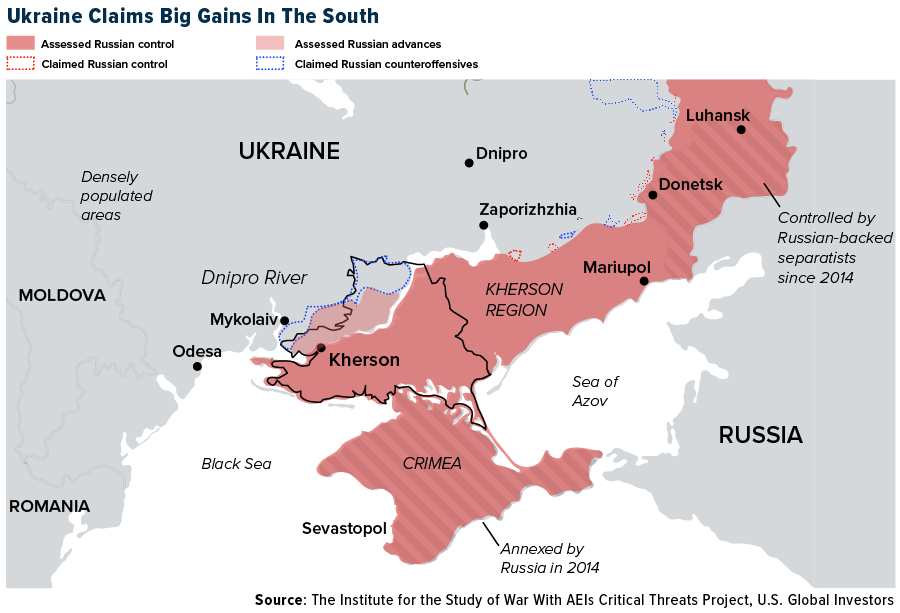 Ukraine Claims Big Gains In The South