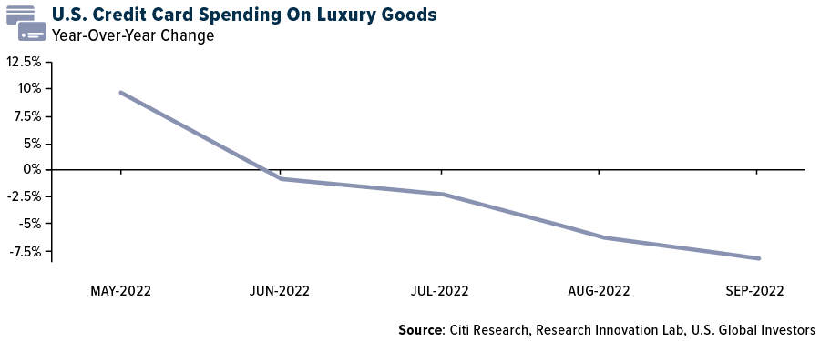 U.S. Credit Card Spending On Luxury Goods
