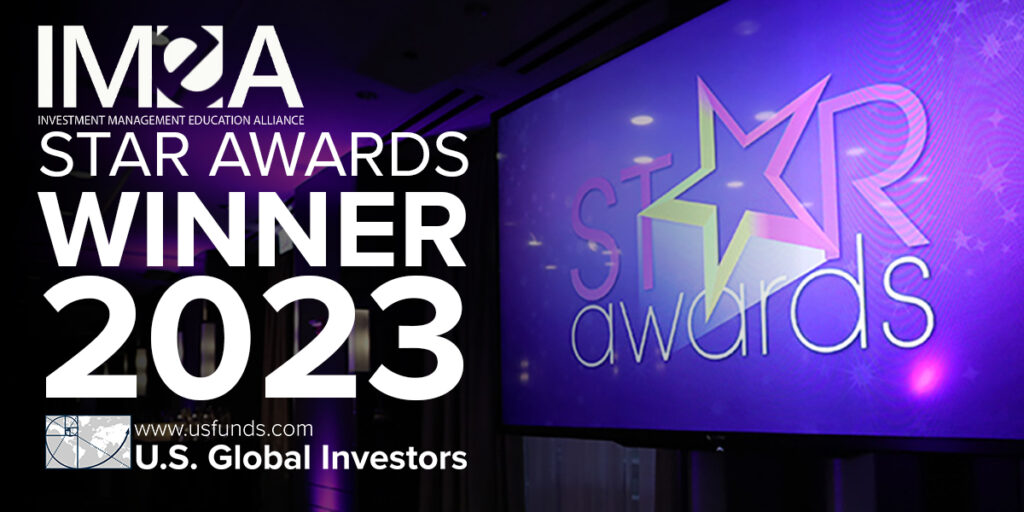 IMEA Star Awards Winner 2023 U.S. Global Investors